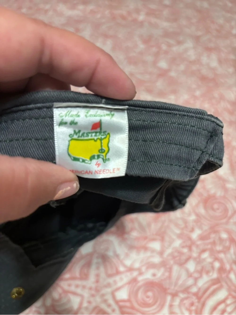 Masters Embroidered Logo Green Baseball Cap with pin